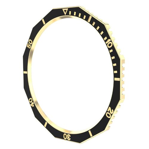 F�r Samsung Galaxy Watch 6 Classic 43mm L�nettenring Schwarz / Gold