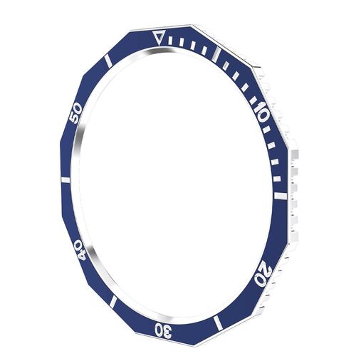 F�r Samsung Galaxy Watch 6 Classic 47mm L�nettenring Blau / Silber