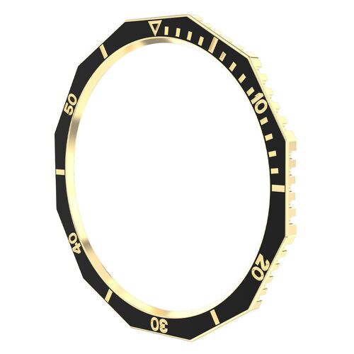 F�r Samsung Galaxy Watch 6 Classic 47mm L�nettenring Schwarz / Gold