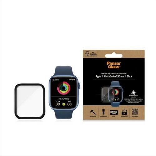 PanzerGlass Curved f�r Apple Watch Series 7 45mm Schutzglas Hartglas