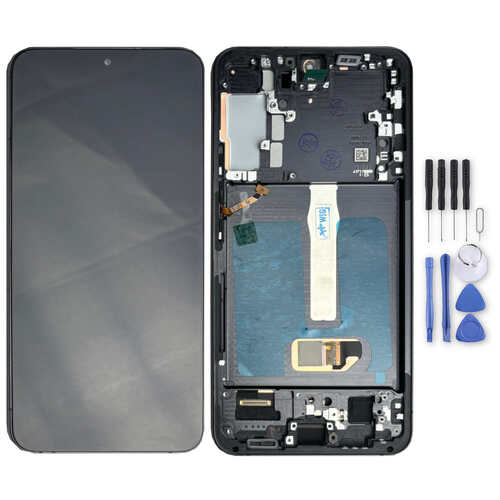 F�r Samsung Galaxy S22 Plus 5G Display Full OLED LCD mit Rahmen Einheit Touch Ersatzteil Reparatur Schwarz