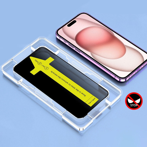 F�r Apple iPhone 17 16 15 Serie HD / Privacy Staubdichte Antistatische Hart Glas 