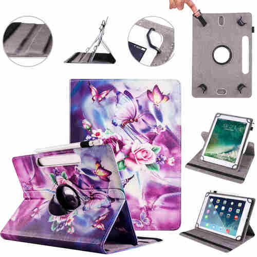 F�r Samsung Galaxy Tab A9 Plus 360 Grad Uni Motiv 7 Tablet Tasche