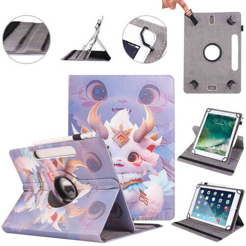 F�r Apple Tablet Motiv Muster 360 Grad Rotation Tasche Kunst-Leder H�lle Etuis Cover Schutz Case Zubeh�r 