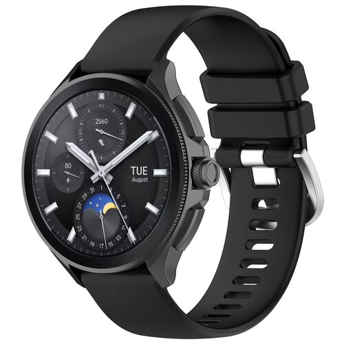Fr Xiaomi Watch S3 hochwertiges Silikon Ersatz Armband Schwarz