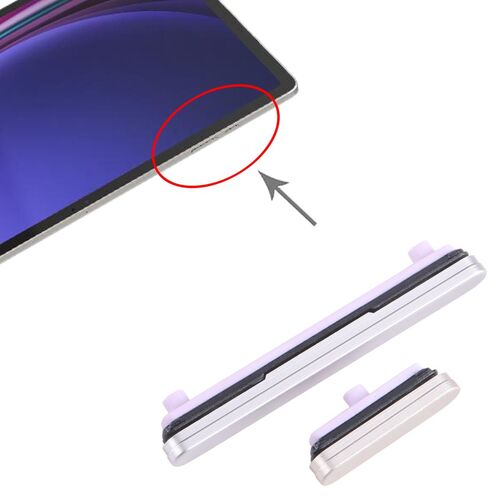 Fr Samsung Galaxy Tab S9 Plus Power Button & Volume Button Ersatzteil Reparatur Silber 