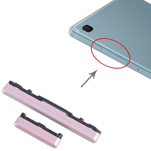 F�r Samsung Galaxy Tab S6 Lite / Tab S6 Lite 2022 Power Button & Volume Button Ersatzteil Reparatur Rosa 