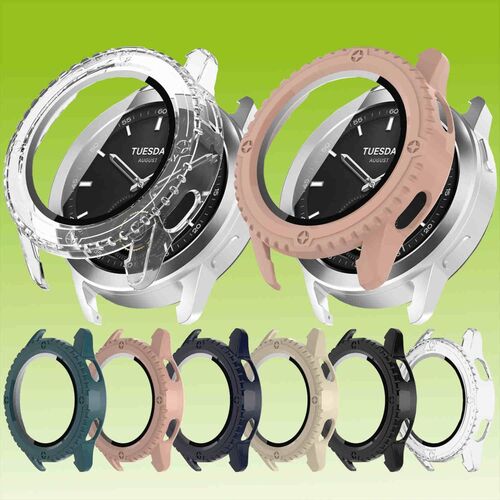 F�r Xiaomi Watch S3 Kunststoff Smart Watch H�lle + H9 Hart Glas Schutz Cover
