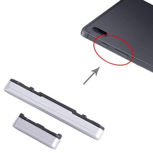 F�r Samsung Galaxy Tab S7 FE Power Button & Volume Button Ersatzteil Reparatur Silber  