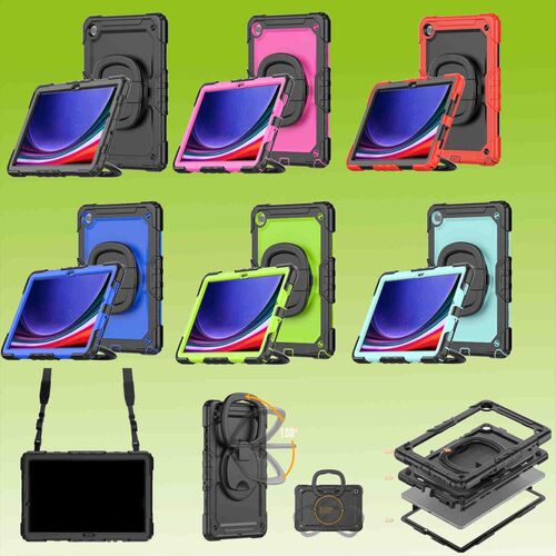 F�r Tablet Modelle aufstellbare Outdoor Hybrid 360 Grad Tasche mit Schultergurt