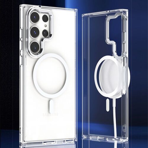Wigento Handyhülle Für Samsung Galaxy S24 Ultra Schock TPU Schutz Handy  Hülle Transparent