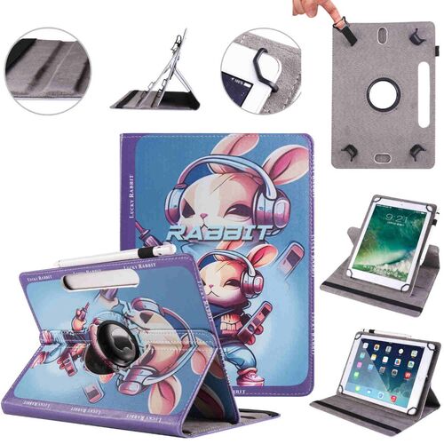 Fr Huawei MediaPad T5 10.1 Zoll 360 Grad Uni Motiv 12 Tablet Tasche