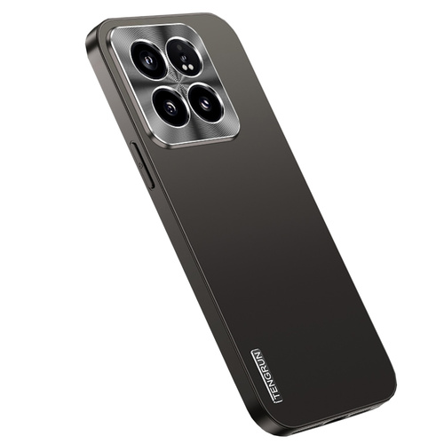 F�r Xiaomi 14 Pro Feinmattes Metall Design Handy Schutz H�lle Schwarz