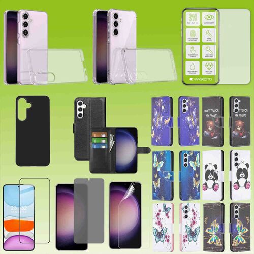 F�r Samsung Galaxy S24 Cover Handy Tasche Etuis TPU Hart Glas Panzer Folie AUSWAHL