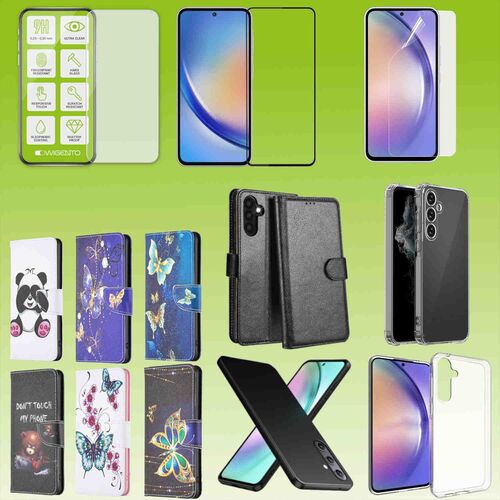 F�r Samsung Galaxy A55 Cover Handy Tasche Etuis TPU Hart Glas Panzer Folie AUSWAHL