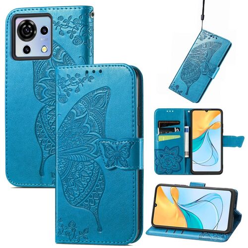 Fr verschiedene Handy Modelle Kunstleder Wallet Handy Tasche Schmetterling Design Schutz Hlle Case Cover Etuis 