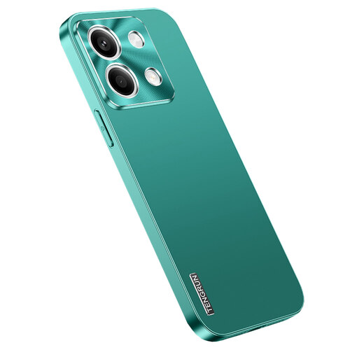 F�r Xiaomi Redmi Note 13 Feinmattes Metall Design Handy H�lle Gr�n