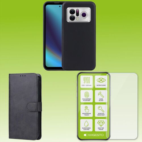 F�r Doogee V20 Pro Cover Handy Tasche Etuis TPU Hart Glas Panzer Folie AUSWAHL