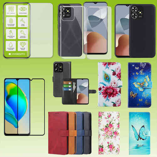 F�r ZTE Blade A73 4G / V50s / Axon 50 Lite Cover Handy Tasche Etuis TPU Hart Glas Folie AUSWAHL