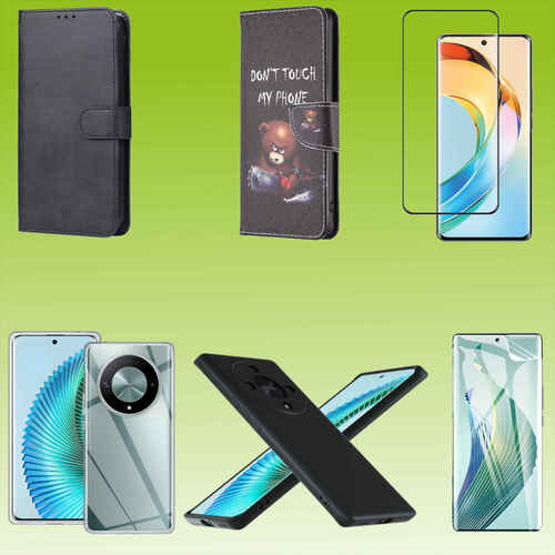 F�r Honor Magic 6 Lite Cover Handy Tasche Etuis TPU Hart Glas Panzer Folie AUSWAHL