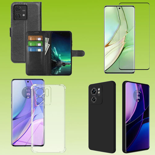 F�r Motorola Edge 40 Cover Handy Tasche Etuis TPU Hart Glas Panzer Folie AUSWAHL