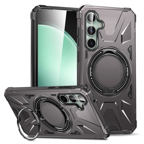 F�r Samsung Galaxy A15 MagSafe Schock Magnet Ring Schutzh�lle Grau