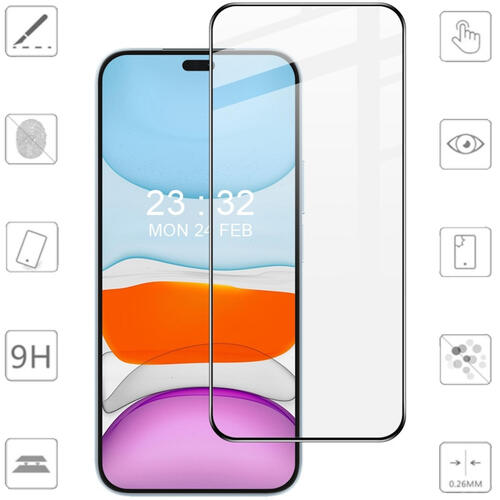 F�r Honor X8b / 200 Lite 3D Premium 0,3 mm H9 Hart Glas Schutz Schwarz