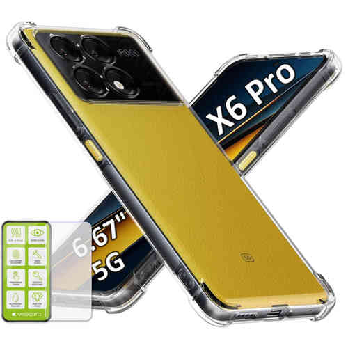 F�r Xiaomi Redmi K70E / Poco X6 Pro Cover Handy Tasche Etuis TPU Hart Glas Panzer Folie AUSWAHL 