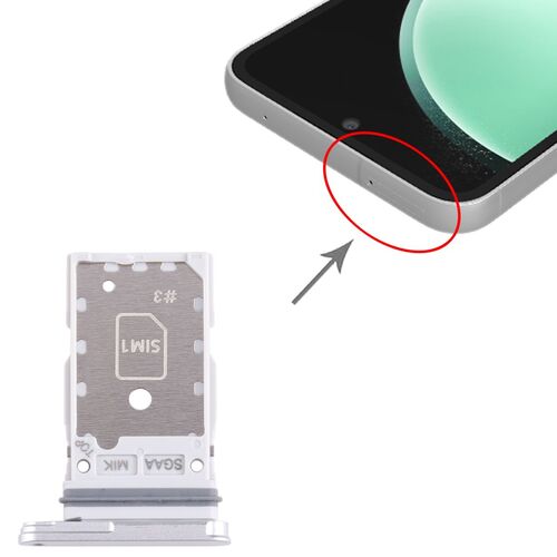 F�r Samsung Galaxy S23 FE SM-S711B SIM Kartenhalter Silber Ersatzteil Reparatur