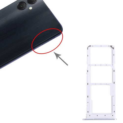 Fr Samsung Galaxy A05 SM-A055 SIM + SIM Card Tray + Micro SD Kartenhalter Silber 