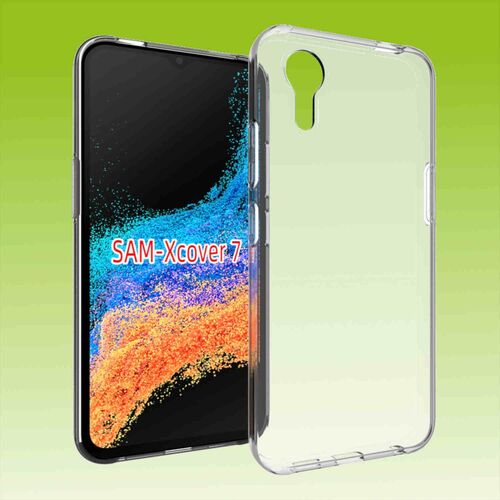 F�r Samsung Galaxy XCover 7 Cover Handy Tasche Etuis TPU Hart Glas Panzer Folie AUSWAHL 