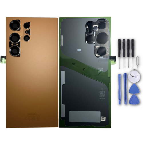 Akkudeckel Back Cover Akku Fach Deckel f�r Samsung Galaxy S24 Ultra GH82-33349G Titanium Orange Ersatzteil