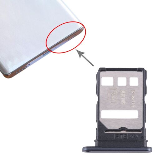 F�r Honor 90 Pro SIM + SIM Card Tray Kartenhalter Schwarz