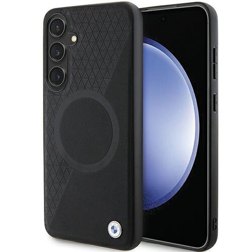 Samsung Galaxy S24 BMW Signature Leather Half Texture & Circle MagSafe