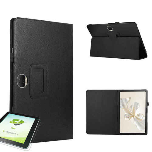 F�r Honor Pad 9 12.1 Zoll Kunst-Leder Tablet Tasche H�lle + Hart Glas