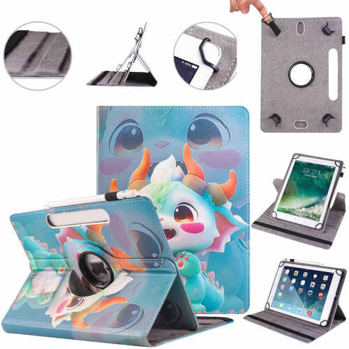 F�r Apple iPad 10.9 10. Gen 2022 360 Grad Uni Motiv 14 Tablet Tasche
