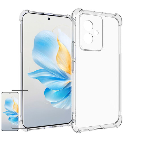 F�r Honor 100 Schock TPU Silikon Schutz H�lle + 4D Curved Hart Glas