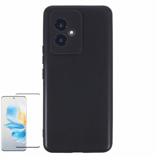 F�r Honor 100 TPU Silikon H�lle d�nn Schwarz + 4D Curved Hart Glas