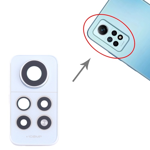 Fr Xiaomi Redmi Note 12 Pro 4G Rck Kamera Linsen Cover Ersatzteil Wei