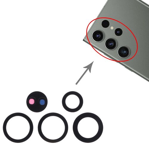 5 Stk Back Kamera Linsen Schutz f�r Samsung Galaxy S23 Ultra SM-S918B Ersatzteil