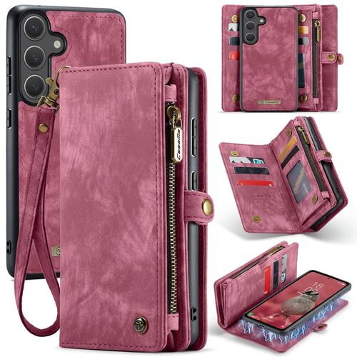 F�r verschiedene Handy Modelle CaseMe Kunstleder Multifunktion Zipper Wallet Tasche 