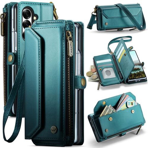 F�r verschiedene Handy Modelle CaseMe Kunstleder Multifunktion Zipper Wallet Tasche 