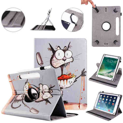 F�r Apple iPad Pro 11.0 Zoll 2024 360 Grad Uni Motiv 4 Tablet Tasche