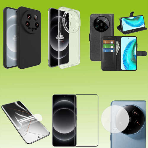 F�r Xiaomi 14 Ultra Cover Handy Tasche Etuis TPU Hart Glas Panzer Folie AUSWAHL
