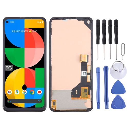 F�r Google Pixel 5a 5G TFT LCD Screen und Digitizer Schwarz Touch Glas Display Ersatzteil