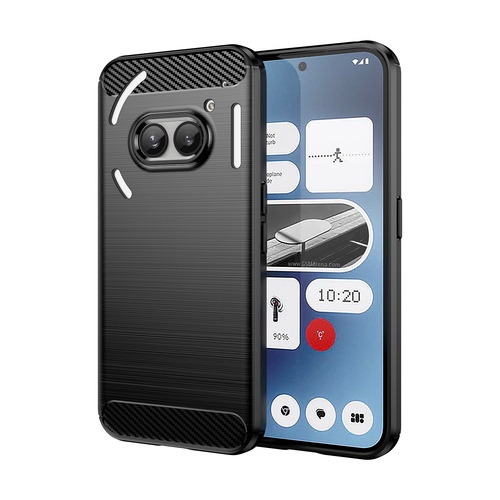 F�r Nothing Phone 2a / Plus Schock Carbon Textur TPU H�lle Schwarz