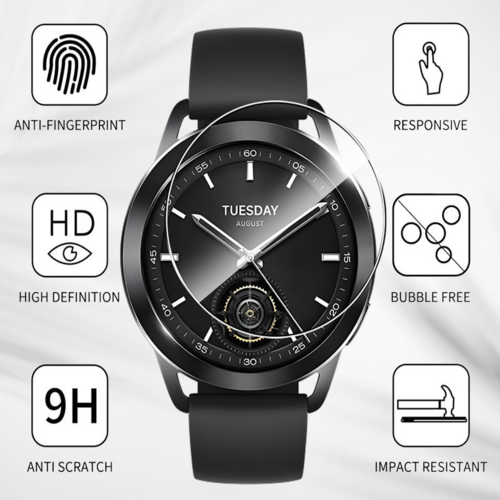 F�r Xiaomi Watch S3 2.5D 0,26mm H9 Hart Glas Transparent Schutz Folie
