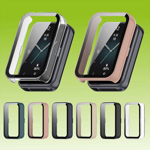 F�r Honor Band 9 Kunststoff Smart Watch H�lle + H9 Schutz Hartglas
