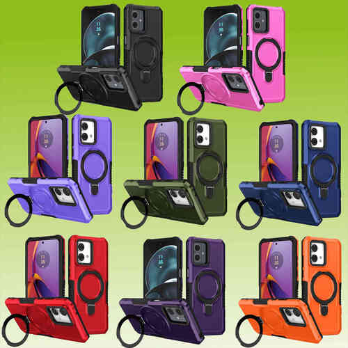 F�r Motorola Moto G84 5G Armor Magnet Ring Cover Handy Schutz H�lle Tasche Case