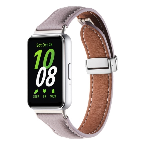 F�r Samsung Galaxy Fit 3 Leder Armband Litchi Textur magnetische Schnalle Lila